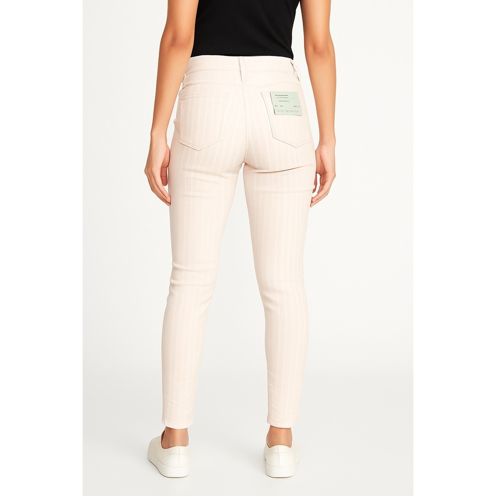 AG jeans Adriano Goldschmied The‎ Prima Crop Jeans Pink Stripe Mid Rise Size 27 - Picture 2 of 11